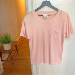 2/$20 Vintage P.S Sport Pink Pocket Tee